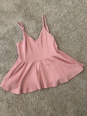 Ribbed Spaghetti Strap Tank, Medium